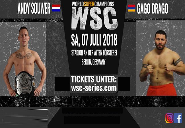 Andy Souwer en Gago Drago de ring in op het WSC MMA toernooi