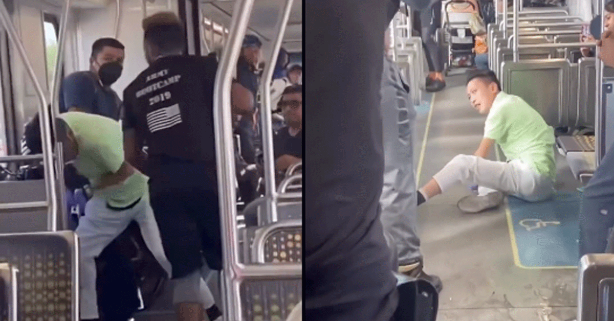 Taser meneer vangt klappen na aanvallen metro passagiers | video