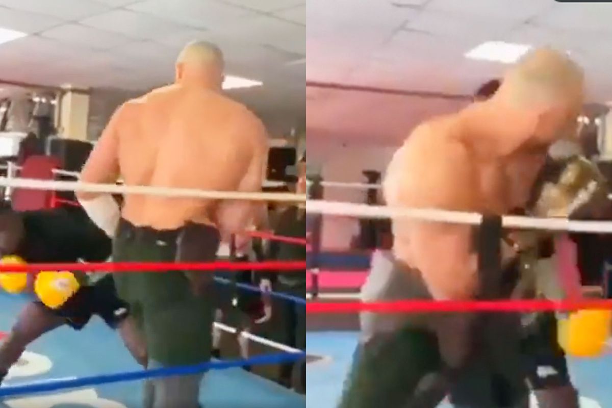 Tyson Fury onderuit geslagen tijdens training! Het zal toch niet? (video)