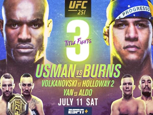 Wedkantoren zetten hoog in op UFC 251: Usman vs. Burns