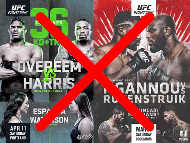 UFC KNOCK-OUT: Komende events afgelast