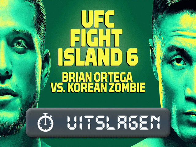 UITSLAGEN UFC ON ESPN+ 38: Ortega vs. The Korean Zombie