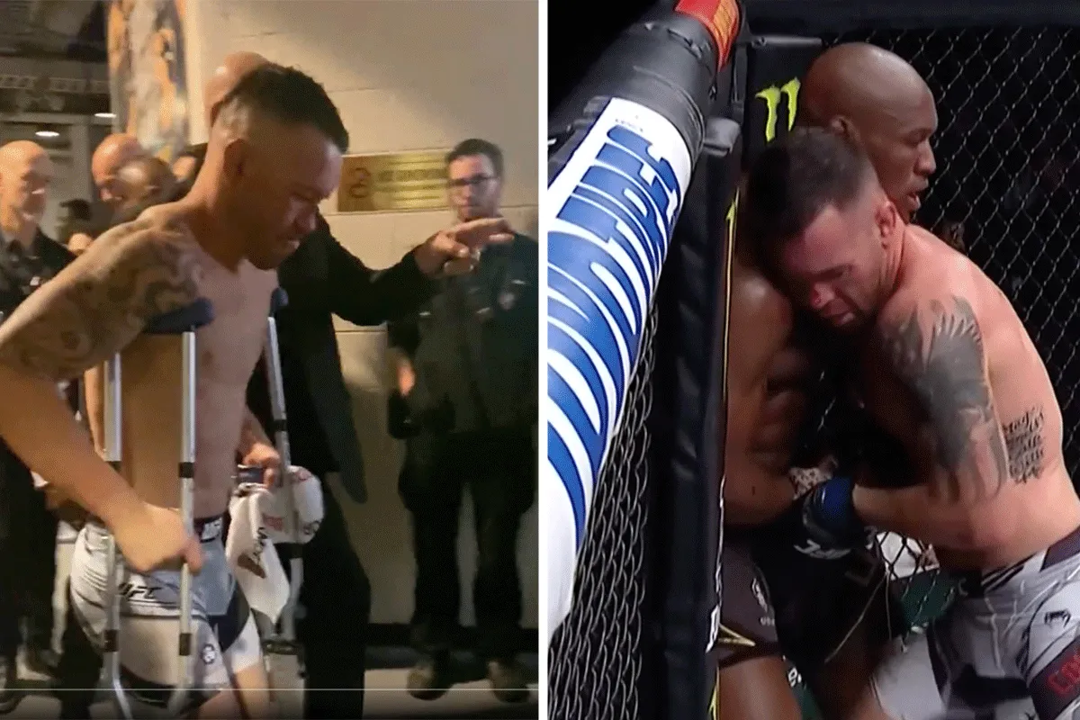 Op krukken naar huis! Usman sloopt Covington in titelgevecht