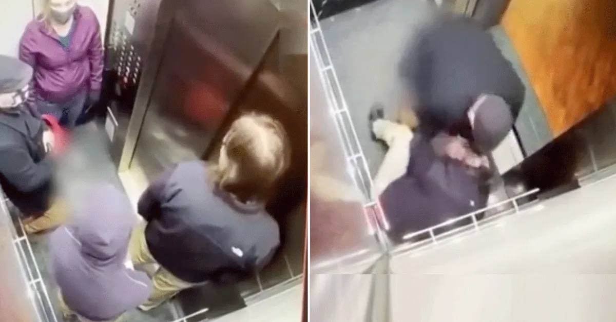 Lift OPA blijkt vechtbaas! 'Geen genade met spugert' (video)