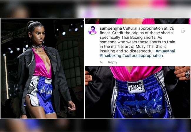 Kledingmerk Versace beschuldigd van 'cultureel misbruik' Thaiboksen