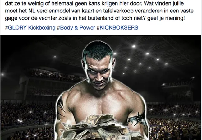 VIP Tafel verkoop bij vechtsport gala's niet meer van deze tijd?