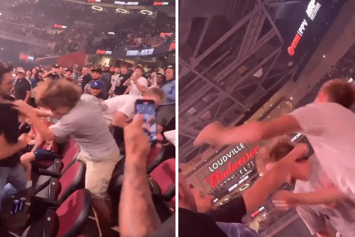 Knokken! Publiek MEPT er op los bij Jake Paul vs Woodley wedstrijd