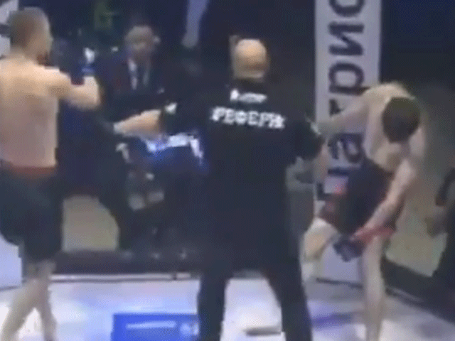 KNOCK-OUT VIDEO: MMA-vechter slaat tegenstander rechtop in slaap