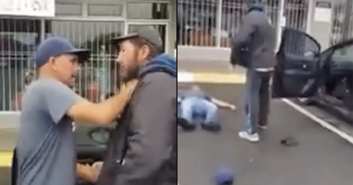 Getergde zwerver kopt nare kerel neer! 'Beest is los' (video)