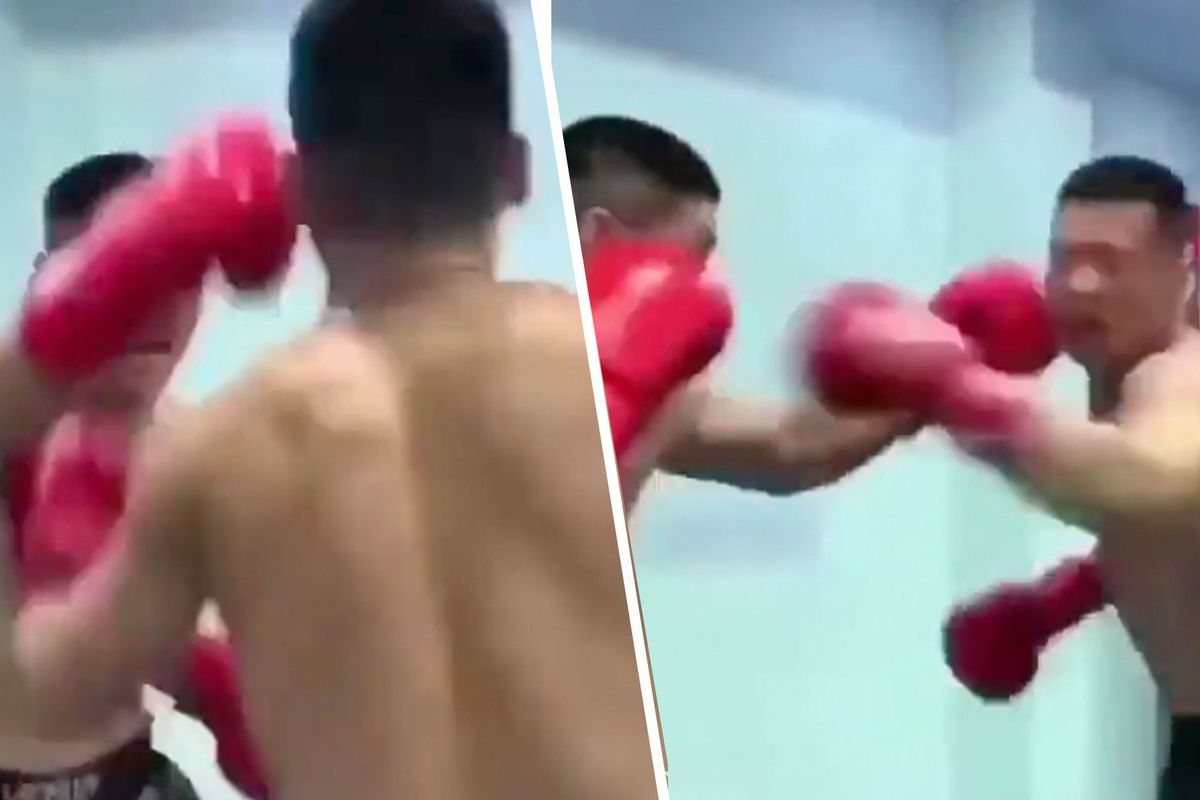 Bam bam bam! Chinese boksers doen kin test (video)
