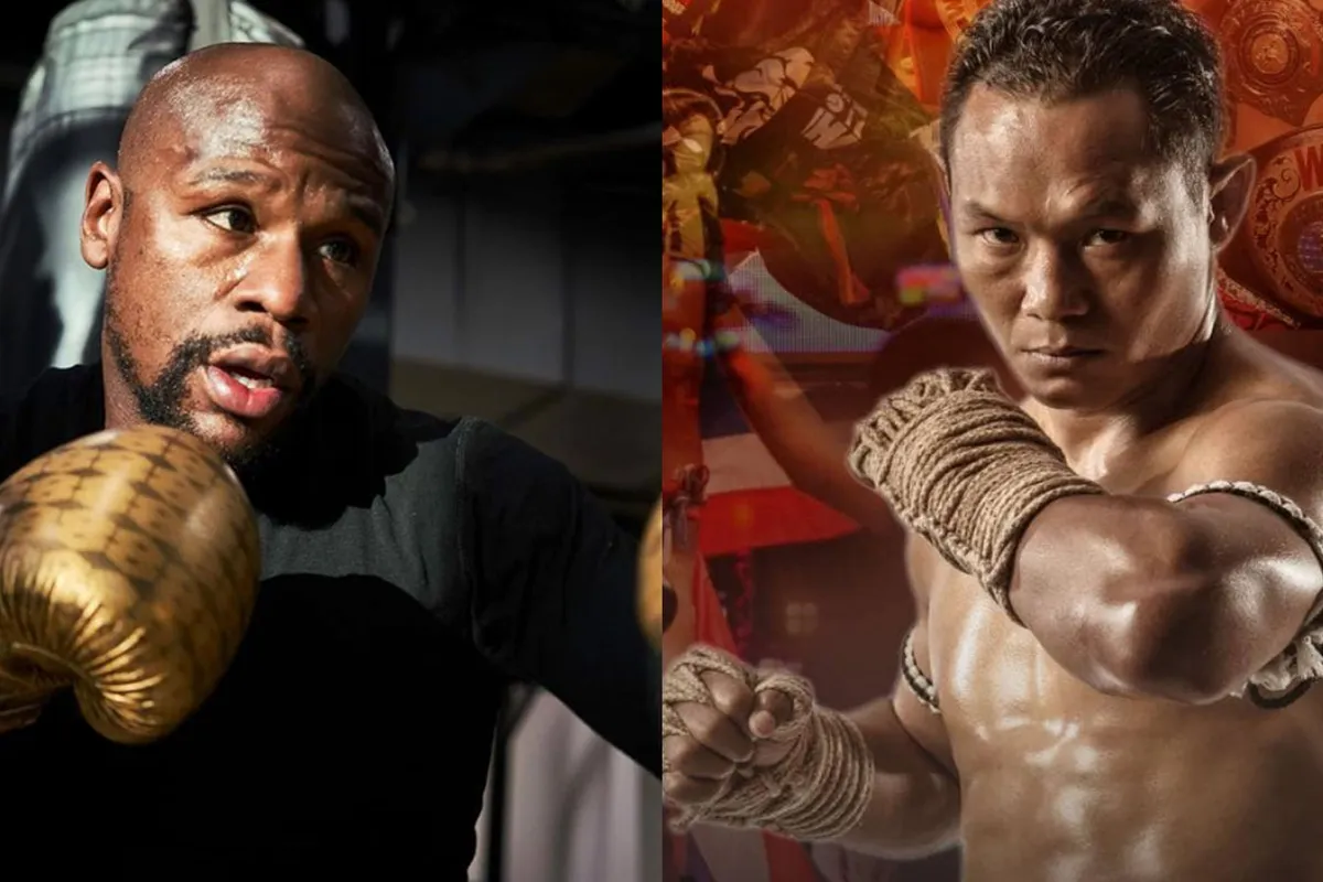 Vechtlegendes Mayweather en Saenchai in gevecht zonder regels! 'Ik ben je man'