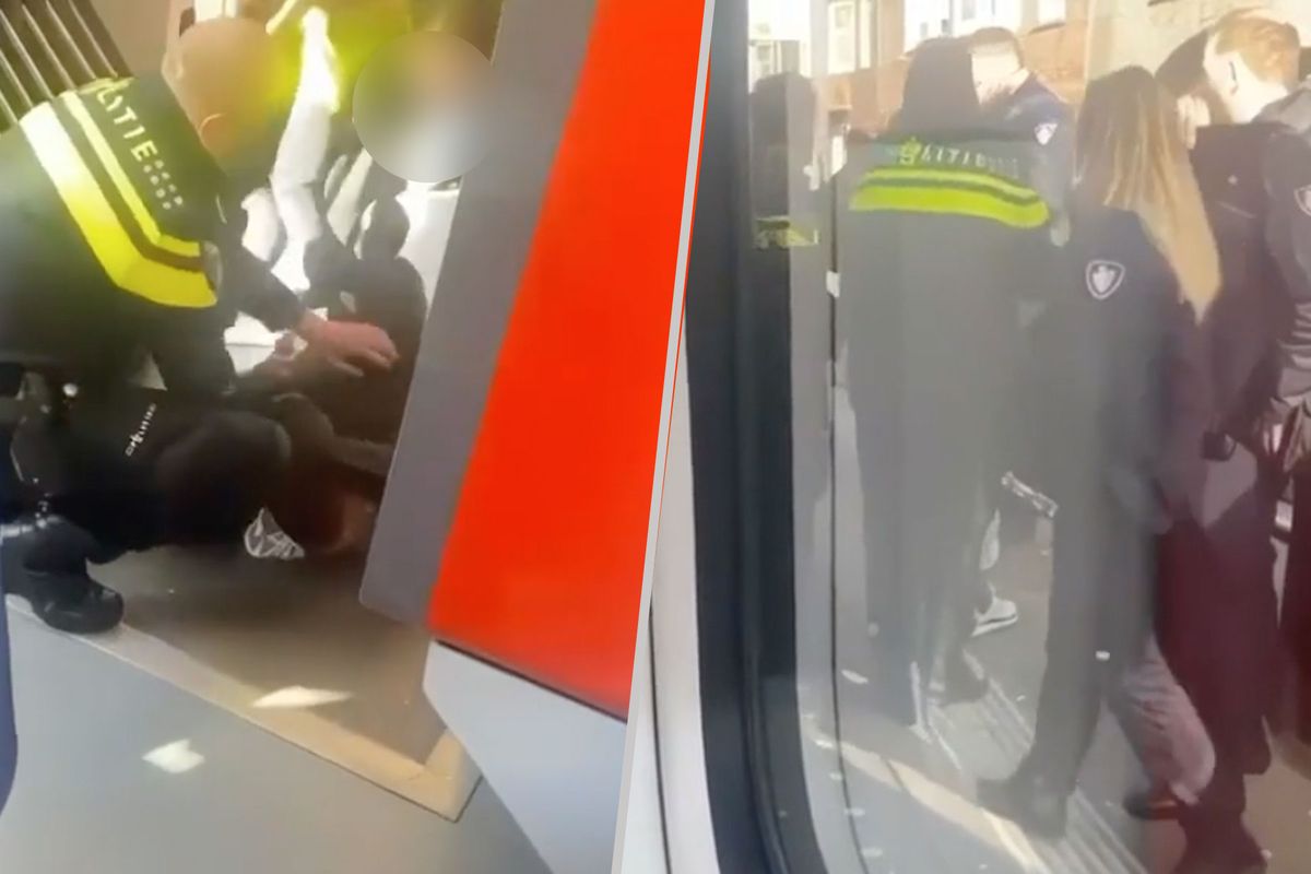 🎥 Agressieve zwartrijder maatje te groot voor handhavers in Haagse tram! 'Geef ze toch vechtles'