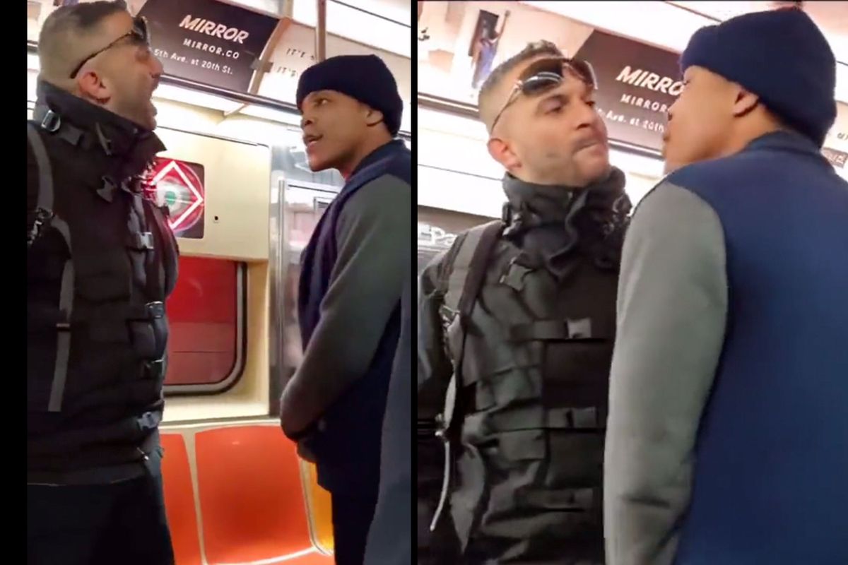 Ontmaskerde veteraan daagt verkeerde uit in de metro! 'Alles gewist'
