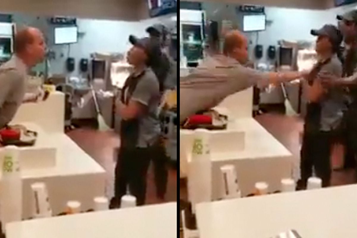 🎥 Man geklapt in de McDonalds na lastig doen! 'Vrouwelijke Mike Tyson'