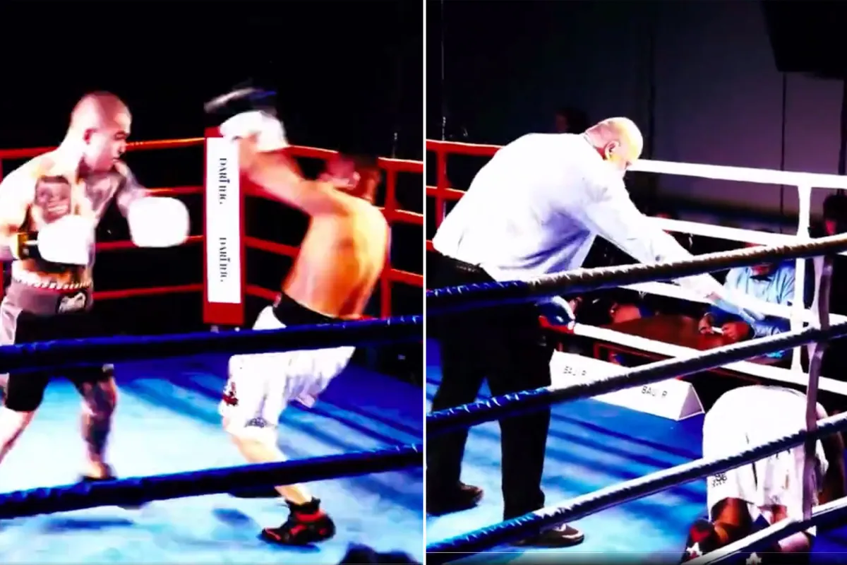 Kijk dit dan! Bokser beukt opponent met 1 stoot binnen 10 seconden knock-out