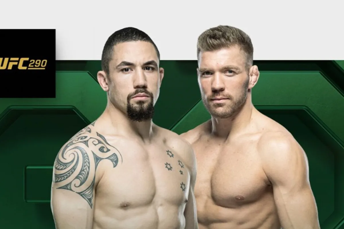 Robert Whittaker treft Dricus Du Plessis tijdens UFC 290 in titel eliminatie wedstrijd