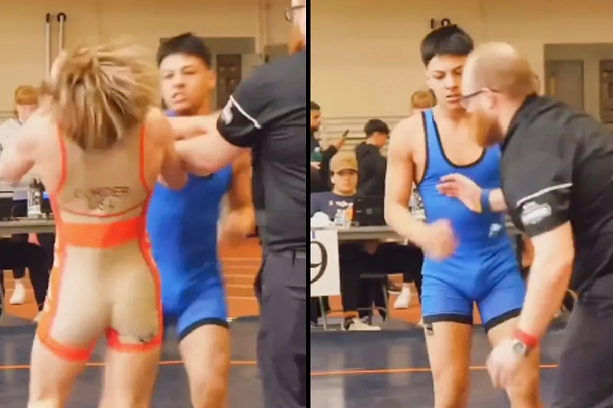 🎥 'Vuile hufter!' Worstelaar blijkt slechte verliezer en slaat rivaal ongenadig tegen de vlakte