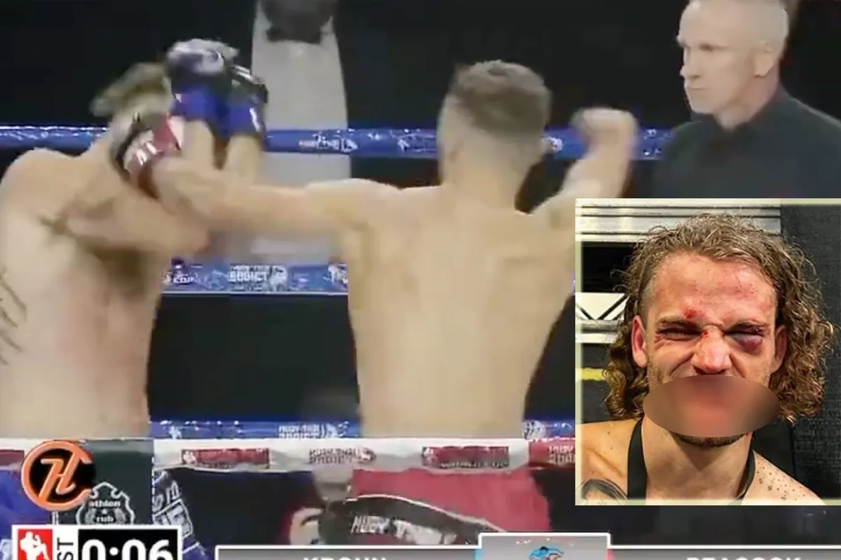 Eenarmige kickbokser slaat voortanden tegenstander er finaal uit! 'Altijd blijven lachen'