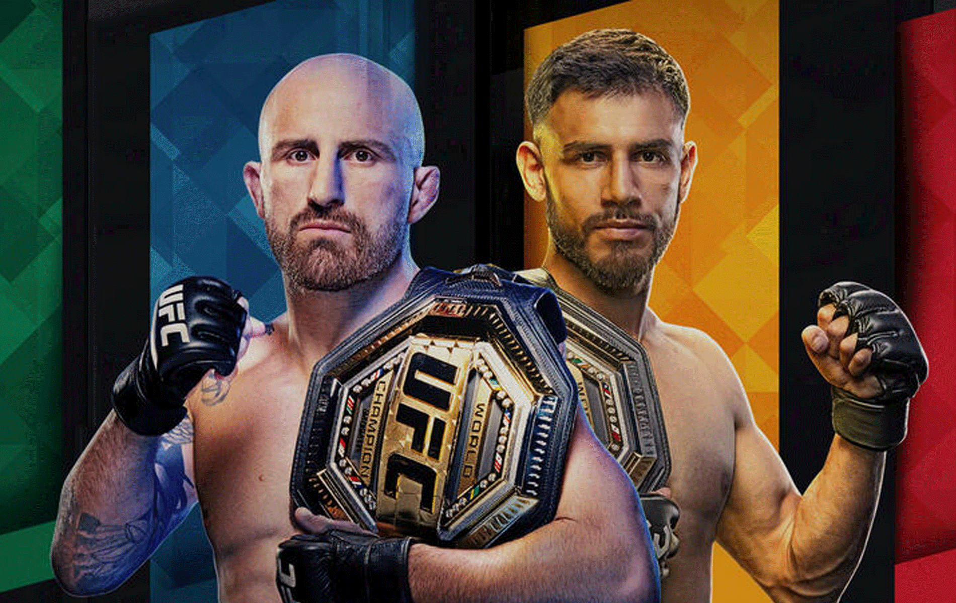 Alexander Volkanovski en Yair Rodriguez strijden om vedergewicht titel tijdens UFC 290
