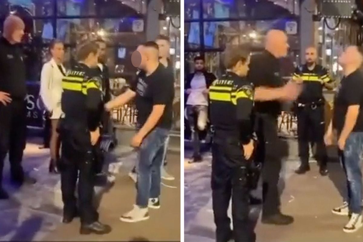 🎥 Uitsmijter slaat ruziezoeker neer voor ogen van de politie! 'Met 1 klap onderuit'