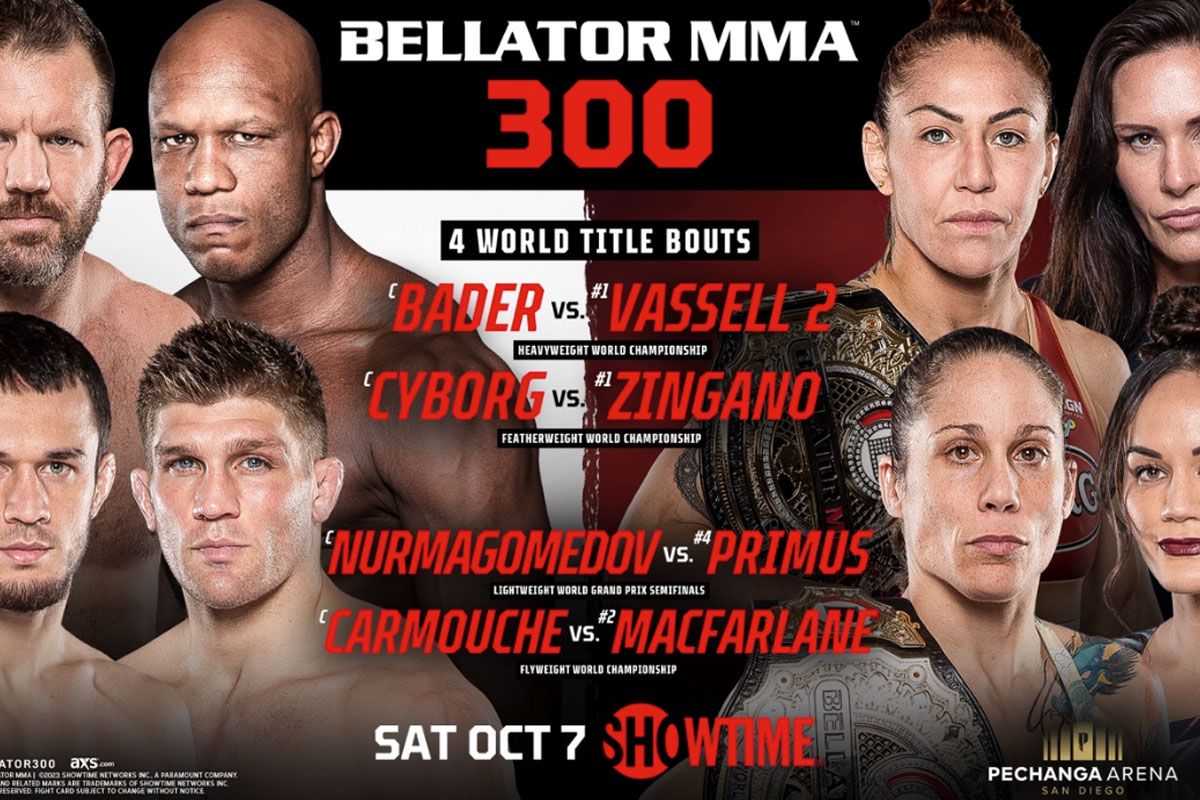 Grote Clash van MMA-Kampioenen tijdens Bellator's 300e event in oktober