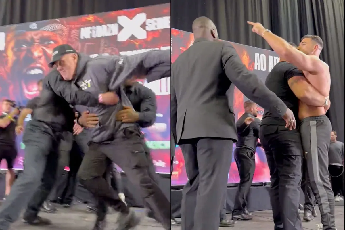 'Klappen en vliegende tafels! Logan Paul vs Dillon Danis persmoment complete chaos