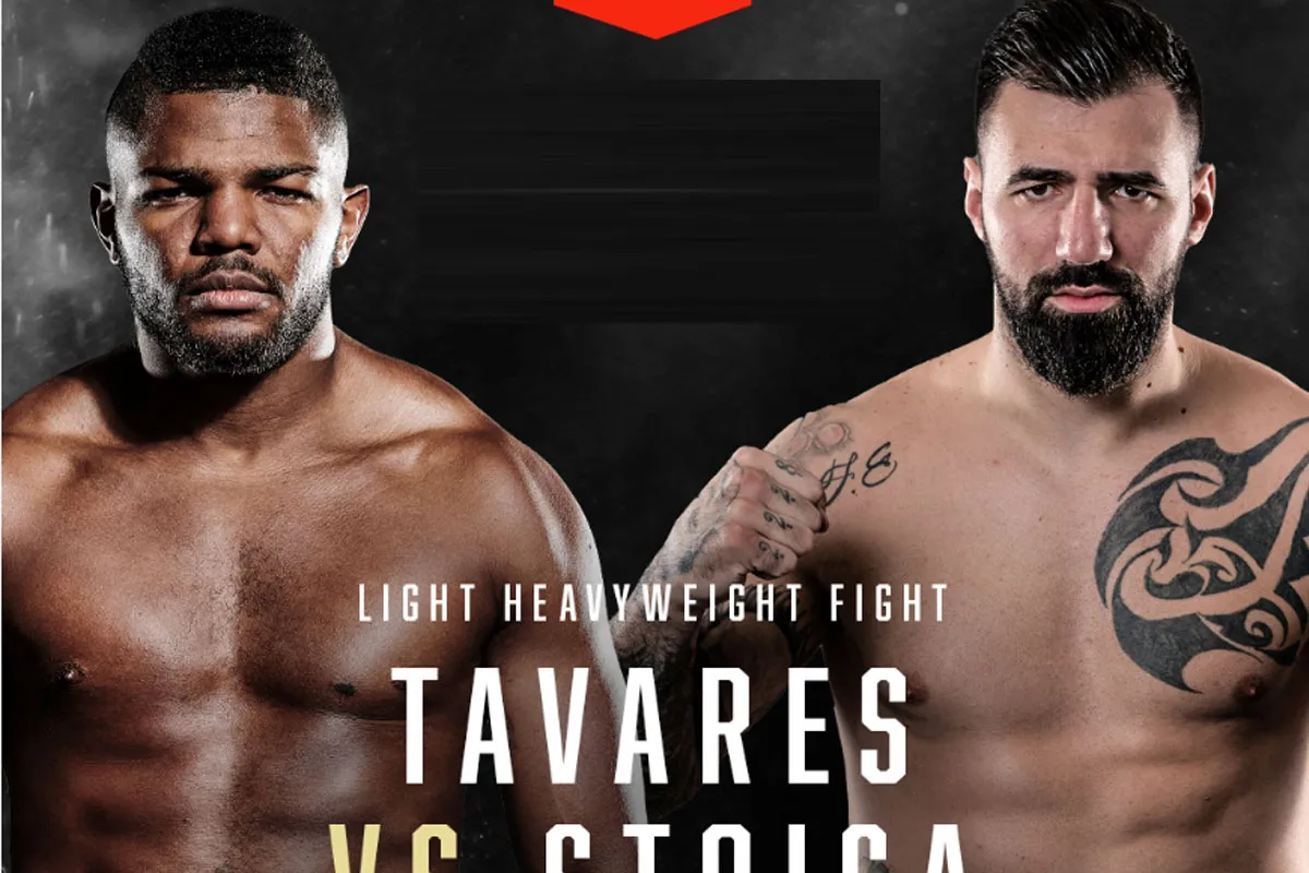 Luis Tavares de ring in tegen Bogdan Stoica tijdens Glory 89 in Bulgarije