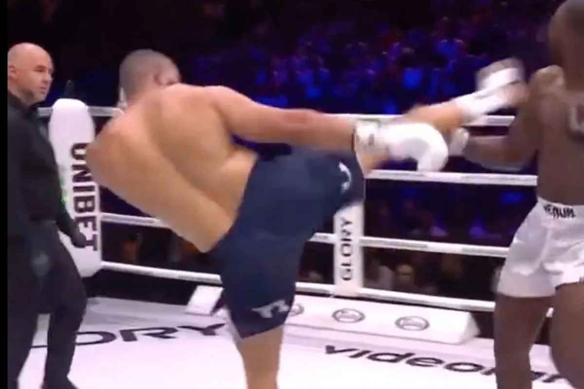 🎥 Nordine Mahieddine deelt verwoestende high kick knock-out tijdens uit Glory 88 in Parijs