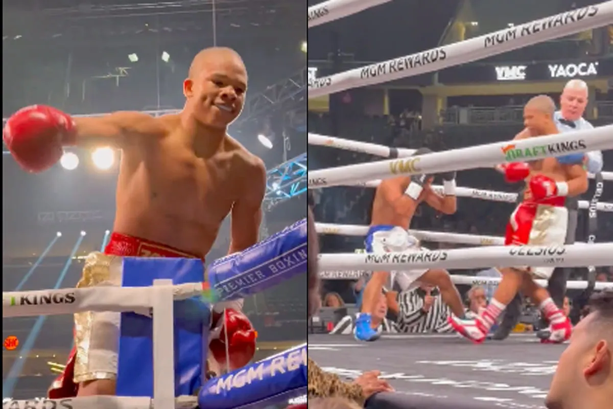 🎥 Uitgelekte video! 17-jarige protégé van Floyd Mayweather slaat rivaal aan puin