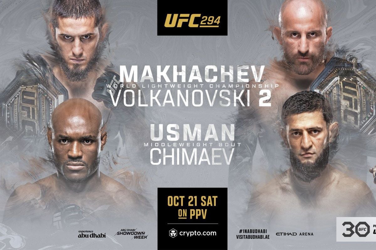 UFC 294: Makhachev vs. Volkanovski 2 - Info en details over het MMA-spektakel op 21 oktober 2023