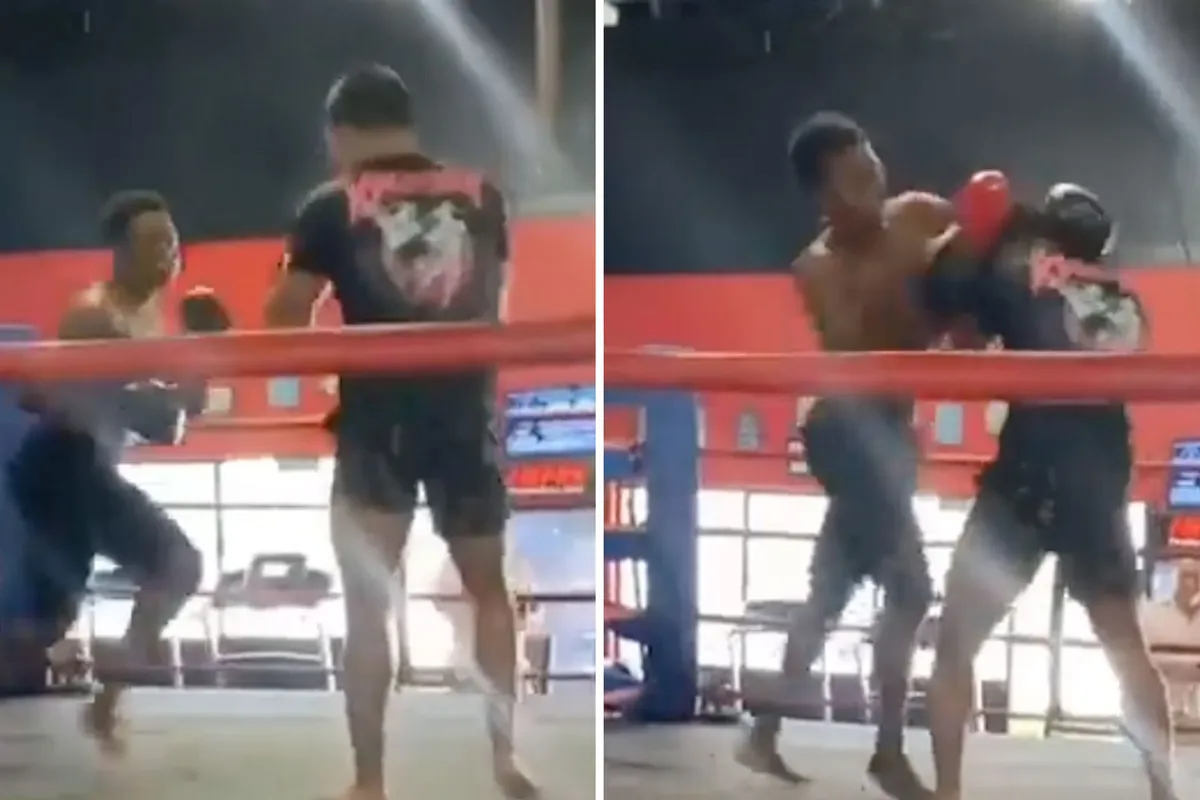 🎥 Snel werk! 16-Jarige bokser slaat oudere uitdager onderuit die ineens binnenliep