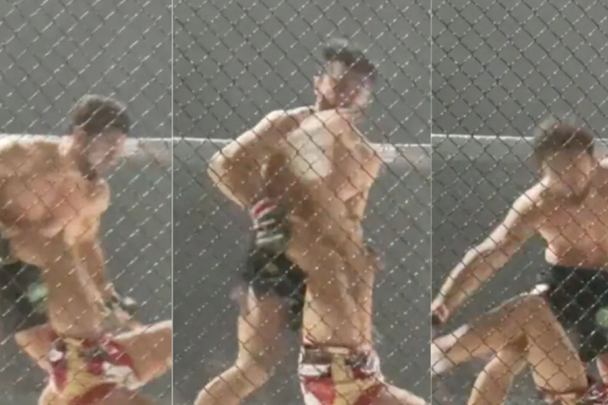 Sensatie! Upkick KO's-vechter die nog 20 stoten neemt terwijl hij al bewusteloos is