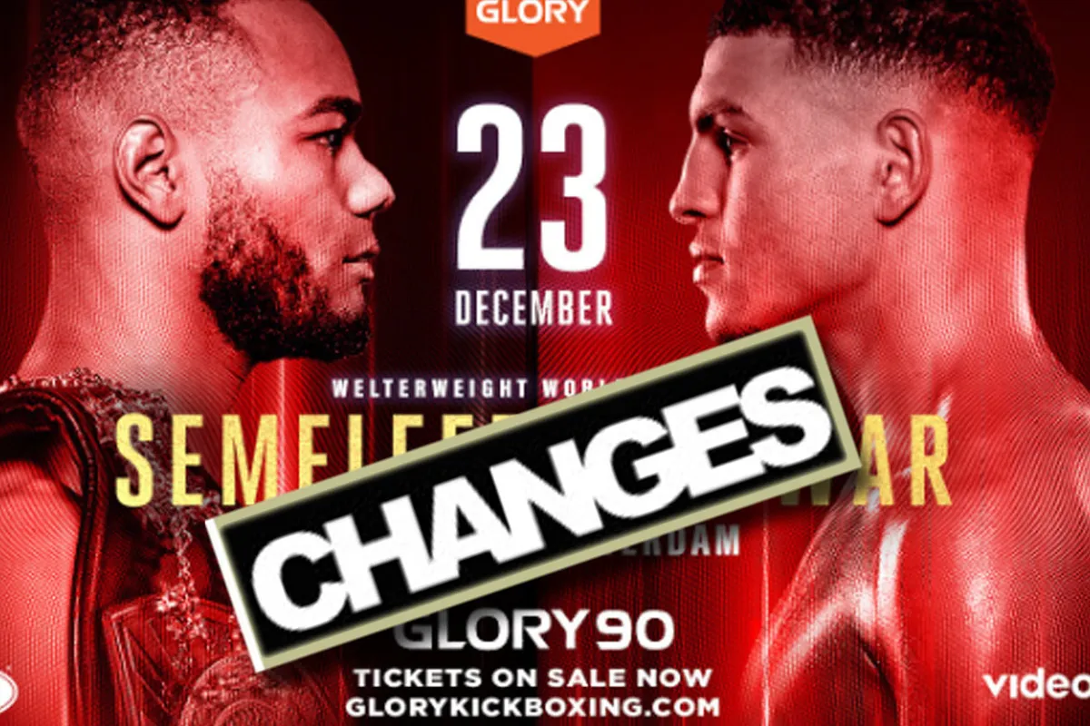 Tegenvaller en kans op Glory 90! vechter valt uit voor belangrijke partij en meer....