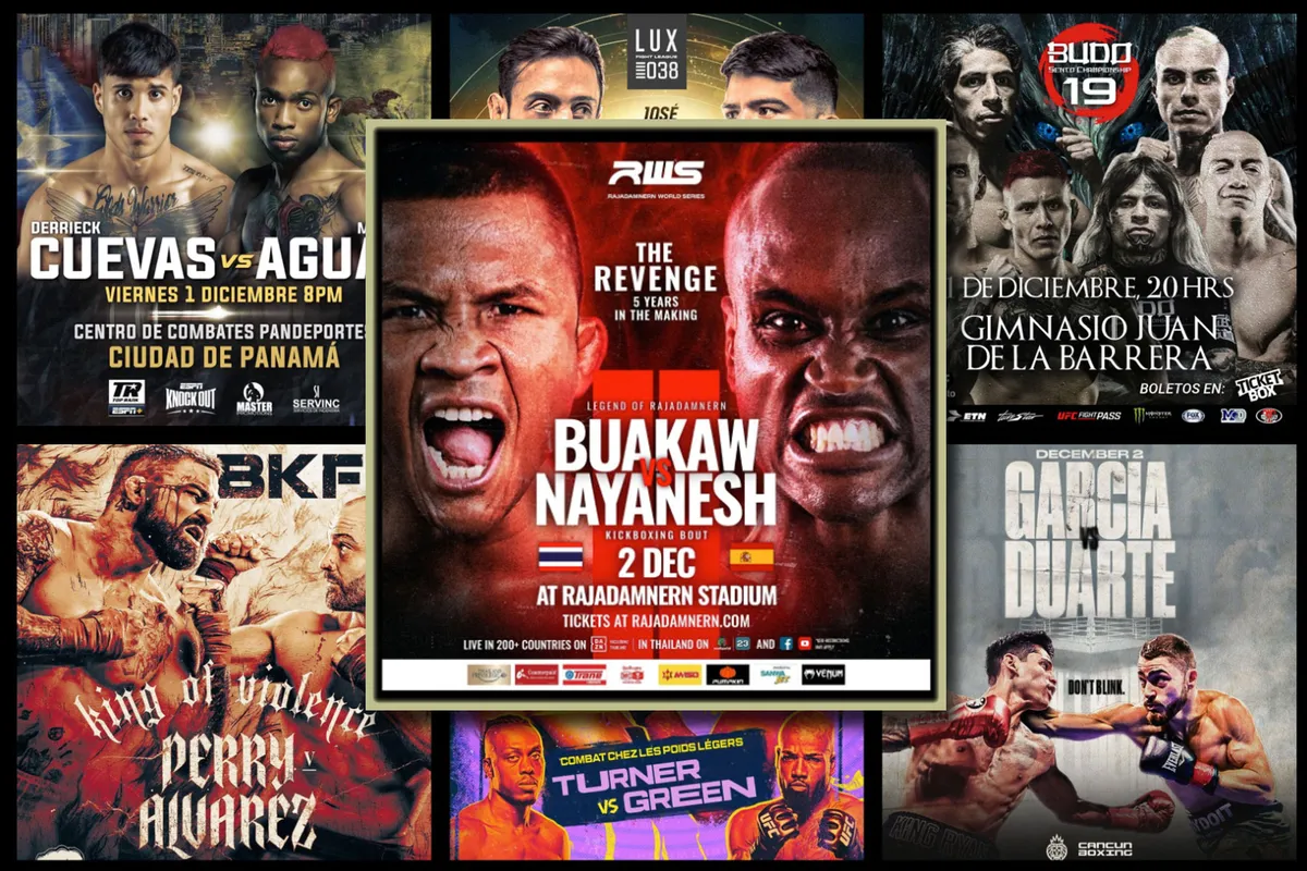 Spanning en spektakel: Vechtsport events met tijden en livestreams weekend 1 december 2023