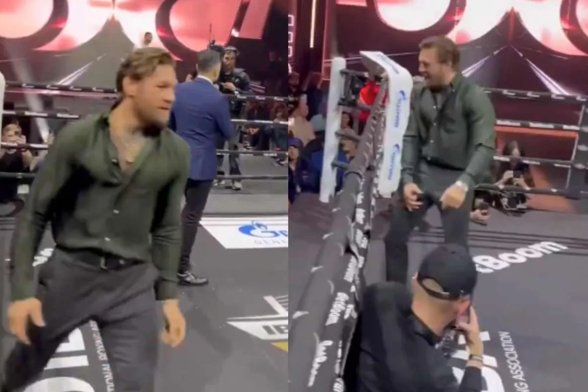 🎥 'Kom vechten dan!' Conor McGregor daagt Islam Makhachev uit bij bokswedstrijd