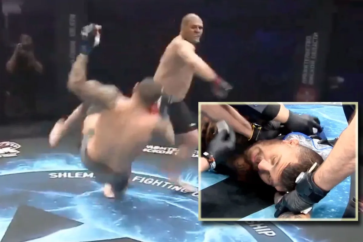 🎥 MMA schokgolf: Iraanse gigant onderuit geslagen door Russische reus