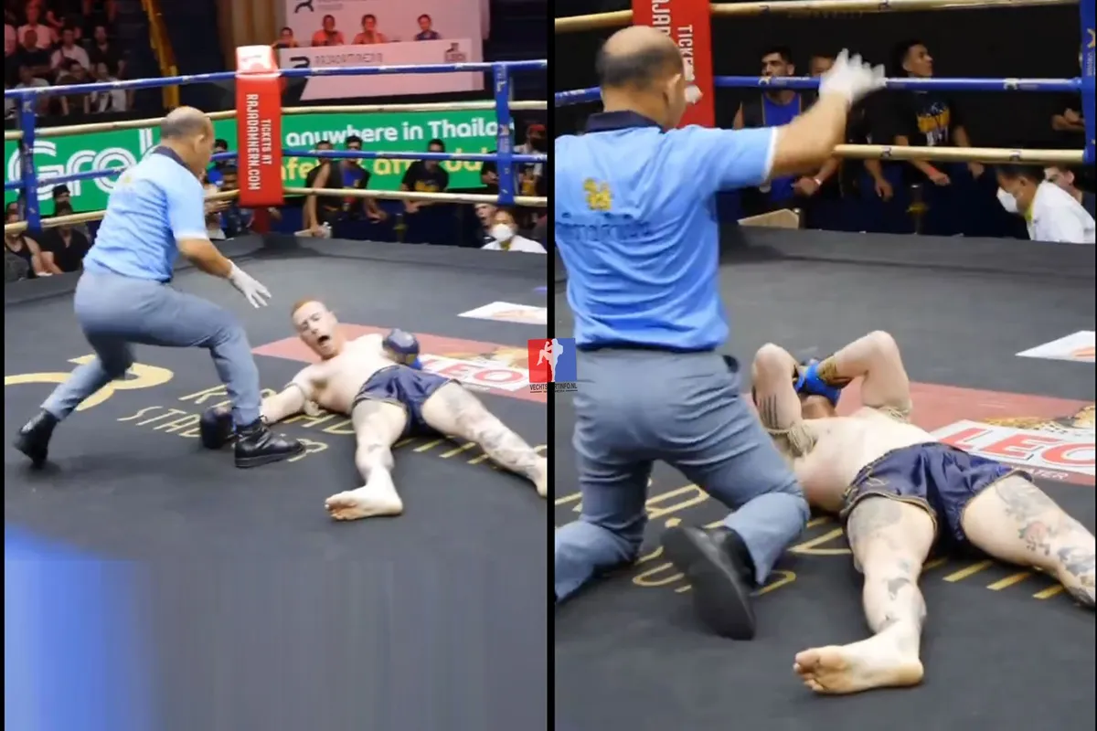 🎥 Schokkende beelden: Horror beenbreuk eindigt kickbokswedstrijd