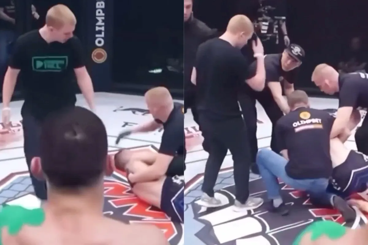 🎥 Vechter gilt het uit na knockout! Pijn en paniek slaat keihard toe