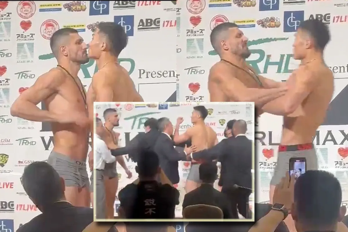 🎥 Beveiliging moet ingrijpen: K-1 Staredown loopt uit de hand