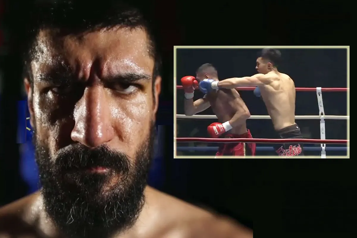 Knock-out sensatie! K-1 ster Sina Karimian onderuit tegen Liu Ce