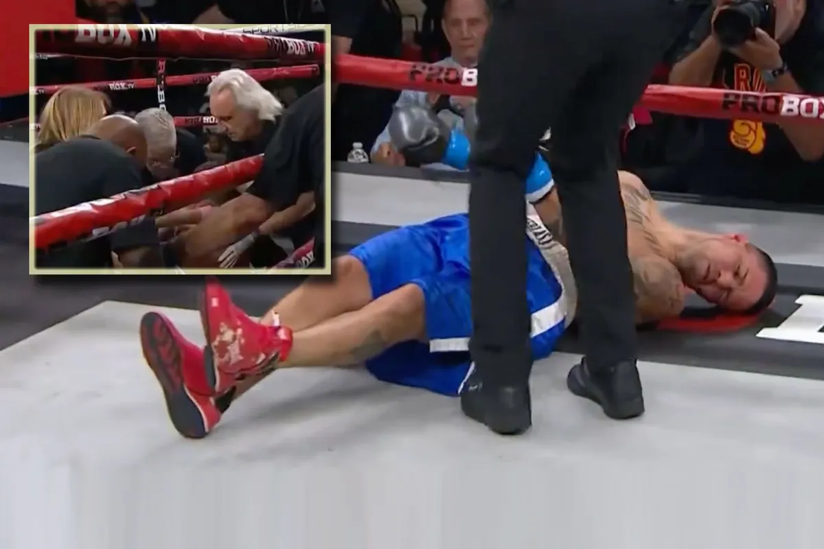 Knock-out schokt bokswereld! Stuiptrekkende bokser zwaar onderuit