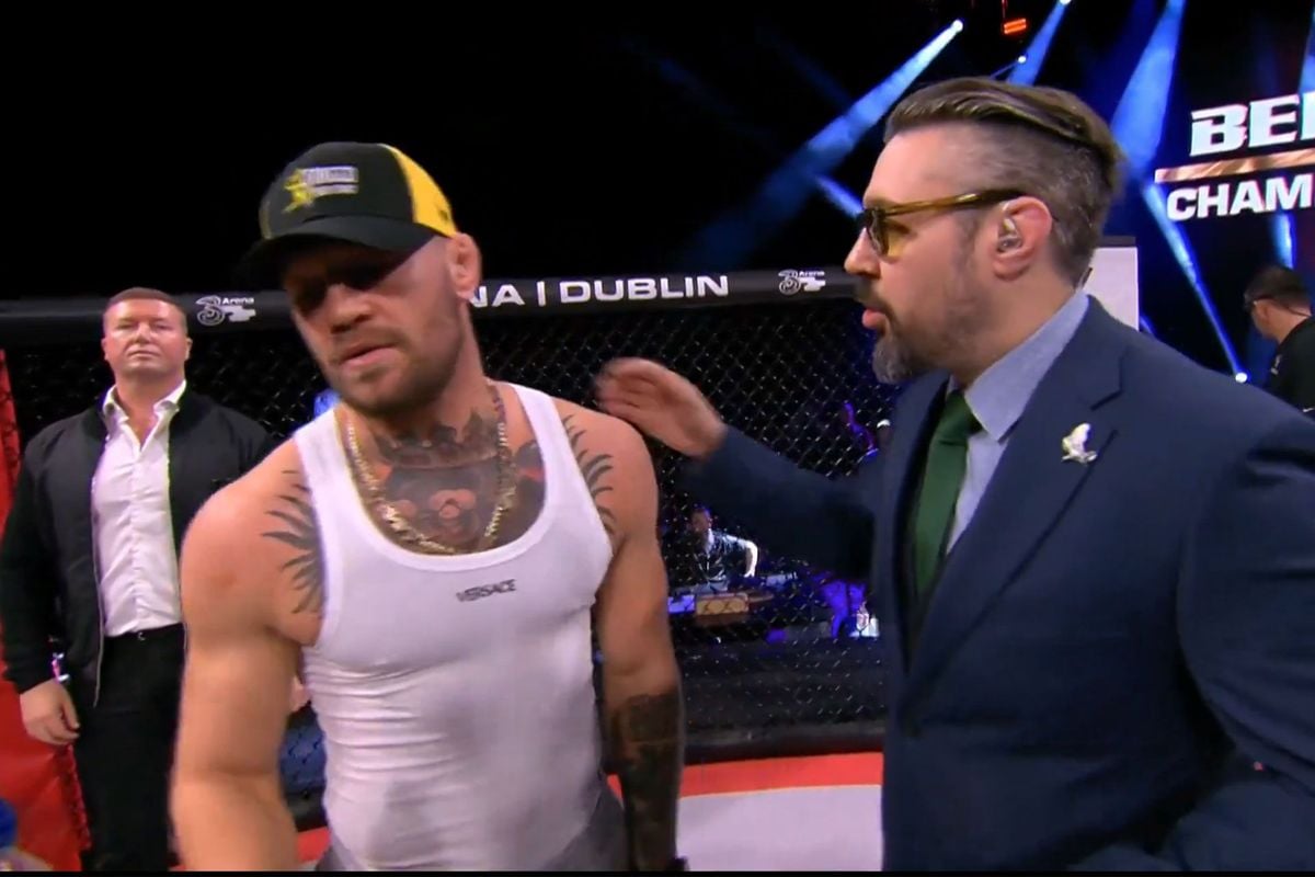 🎥 Conor McGregor duikt op in MMA-kooi bij Bellator event Dublin: 'Surprise'