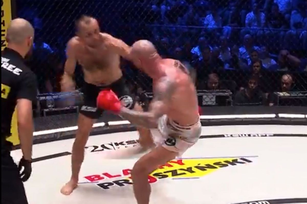 Genadeloos einde MMA-gevecht in Polen: 'Teveel Lowkicks"