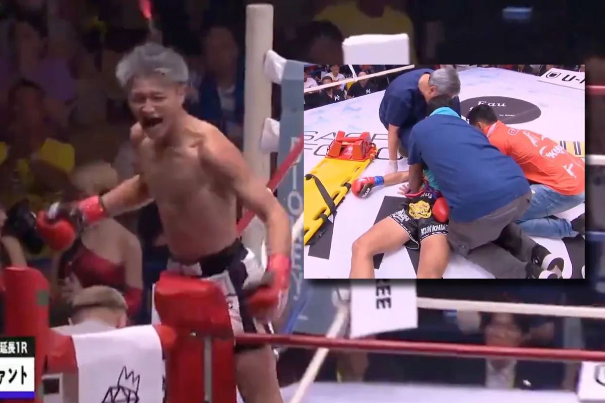 Kickbokser scoort perfecte knock-out: 'Rolling thunder'