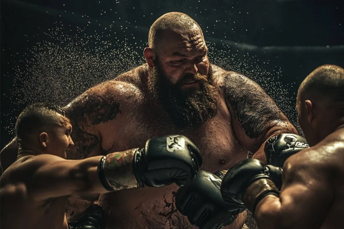 Niemand is veilig! Deze vechtreus maakt iedereen af