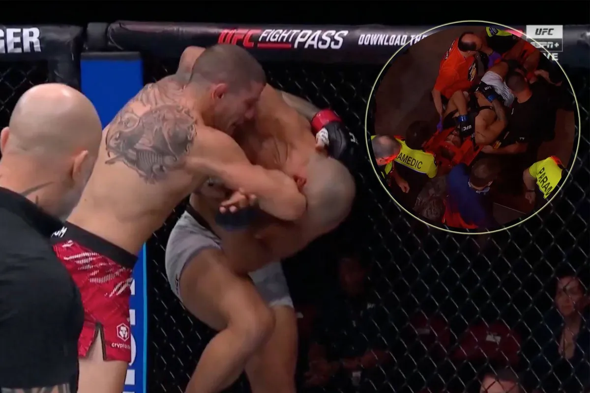 UFC vechter verlaat kooi op brancard met schedelbreuk - dit is wat we weten