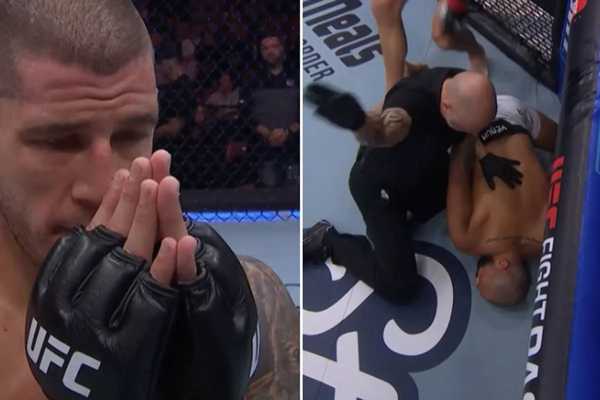 UFC knikkert vechter Silva eruit: op brancard kooi uit - direct ontslagen