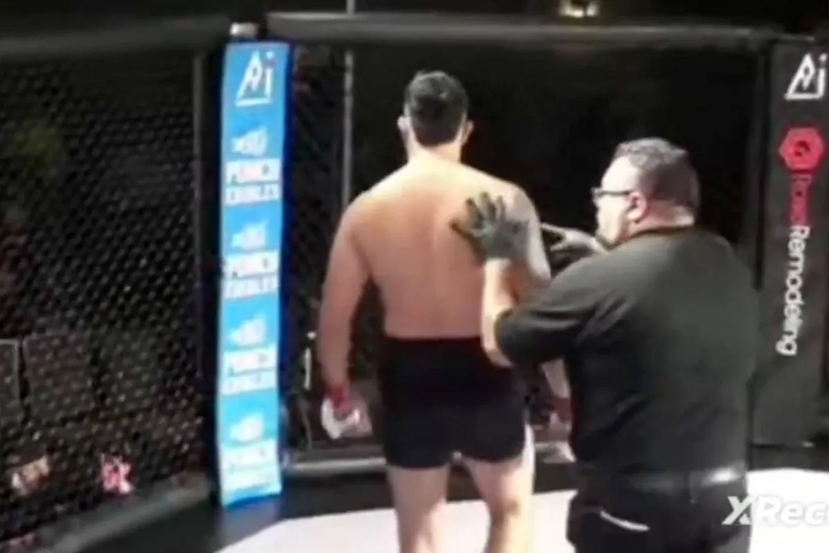 Ongelooflijke 6 seconden: harde vuisten maken MMA vechter monddood