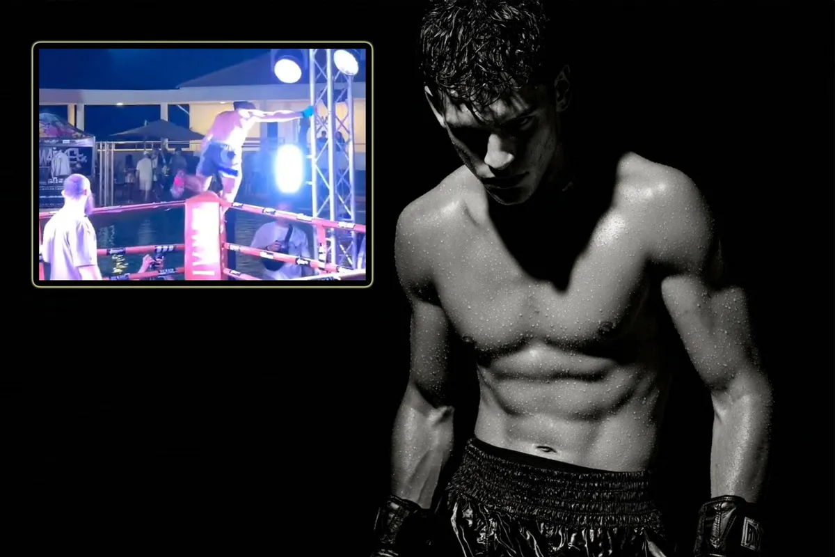 Kickbokser klapt neer na stroomschok - bizarre scène!