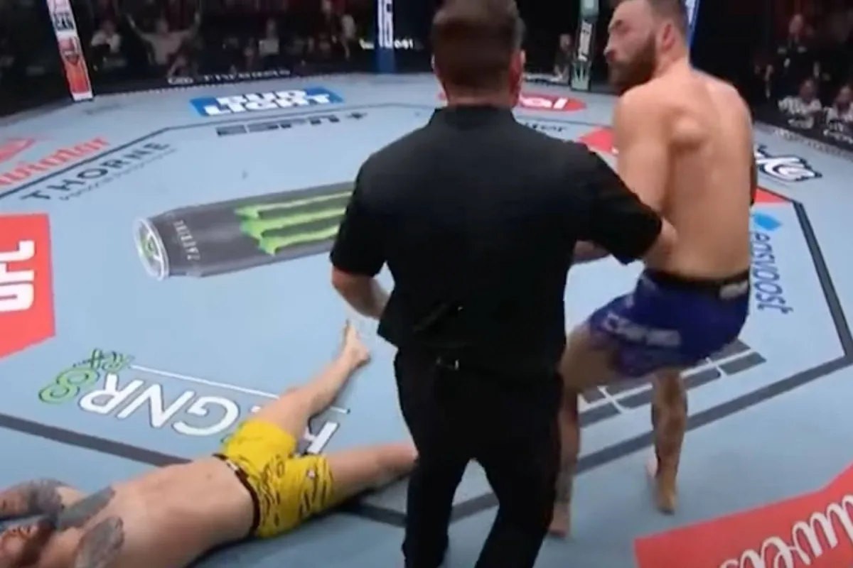UFC-fans woest: 'Knal hem eruit, hij faket!' - nep knock-out zorgt voor rel
